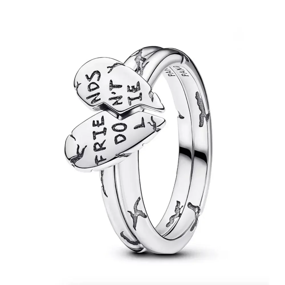 Pandora Stranger Things Friends Don't Lie Splitable Ring - Size 8.5 - New in Box